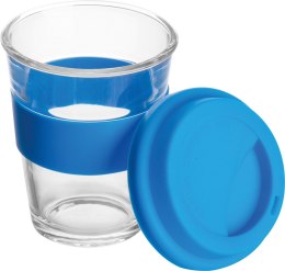 Szklany kubek z pokrywką 300 ml kolor Niebieski