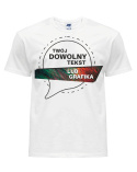 Koszulka T-SHIRT 150 możliwy nadruk full color | Biała
