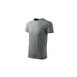 T-shirt BASIC | Ciemno szart melanż
