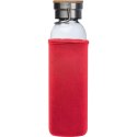 Szklana butelka 600 ml kolor Czerwony
