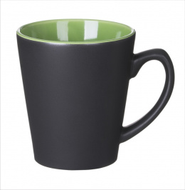 Kubek ceramiczny GUCIO | czarno-zielony