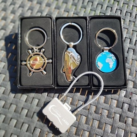 Brelok metalowy Steering Wheel, srebrny