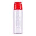 Bidon Frutello 700 ml, czerwony/transparentny