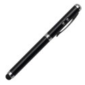 Długopis ze wskaźnikiem laserowym Supreme - 4 w 1, czarny