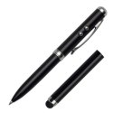 Długopis ze wskaźnikiem laserowym Supreme - 4 w 1, czarny