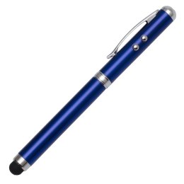 Długopis ze wskaźnikiem laserowym Supreme - 4 w 1, niebieski