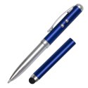 Długopis ze wskaźnikiem laserowym Supreme - 4 w 1, niebieski