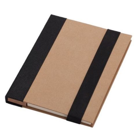 Notes memo 100x180/70k linia Kraft Paper, czarny/beżowy