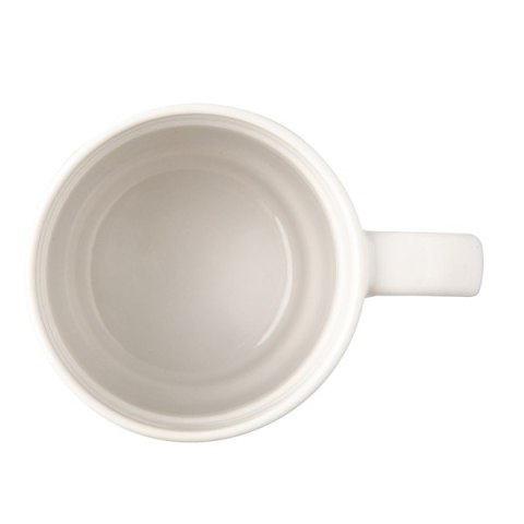 Kubek ceramiczny z bambusową przykrywką, biały