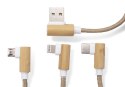 Kabel USB 3 w 1 FLAX