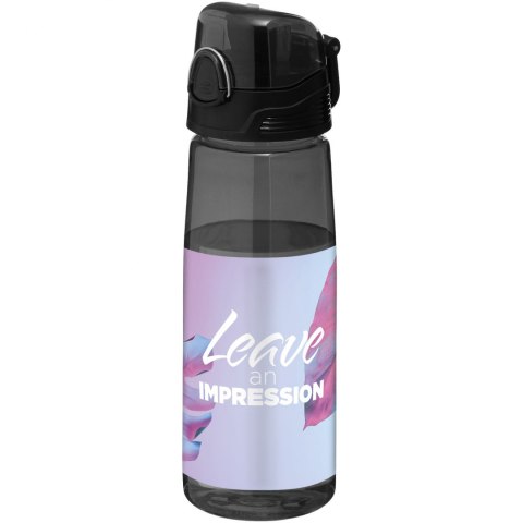 Bidon sportowy Capri czarny przezroczysty