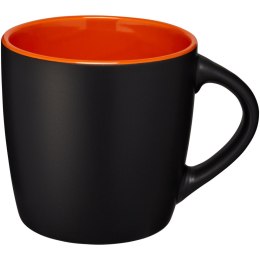 Kubek ceramiczny Riviera czarny, pomarańczowy