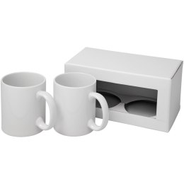 2-częściowy zestaw upominkowy Ceramic składający się z kubków z nadrukiem sublimacyjnym biały (10062600)