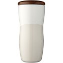Dwuwarstwowy kubek ceramiczny Reno o pojemności 370 ml biały
