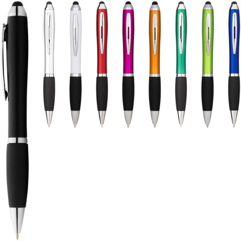 Długopis kolorowy ze stylusem i czarnym uchwytem Nash czarny