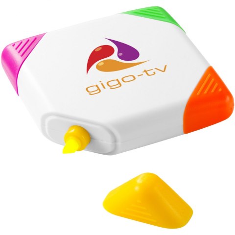 4-kolorowy zakreślacz kwadratowy Trafalgar biały