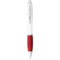 Długopis Nash z białym korpusem i kolorwym uchwytem biały, czerwony
