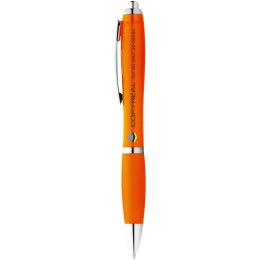 Długopis z kolorowym korpusem i uchwytem Nash pomarańczowy