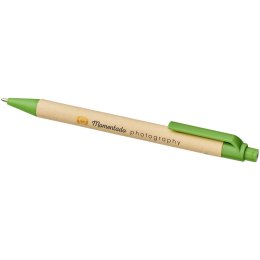 Długopis Berk z kartonu z recyklingu i plastiku kukurydzianego zielony