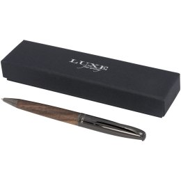 Długopis Loure z drewnianym korpusem czarny, ciemnobrązowy