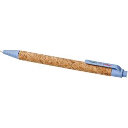 Długopis Midar z korka i słomy pszennej piasek pustyni, jasnoniebieski