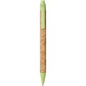Długopis Midar z korka i słomy pszennej piasek pustyni, zielone jabłuszko