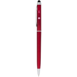 Długopis ze stylusem z plastiku ABS Valeria czerwony