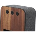 Materiałowo-drewniany głośnik Bluetooth® Shae ciemnobrązowy