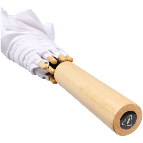 Parasol automatyczny Alina 23" wykonany z plastiku PET z recyklingu biały