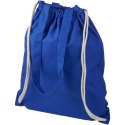 Plecak Eliza wykonany z bawełny o gramaturze 240 g/m² ze sznurkiem ściągającym błękit królewski