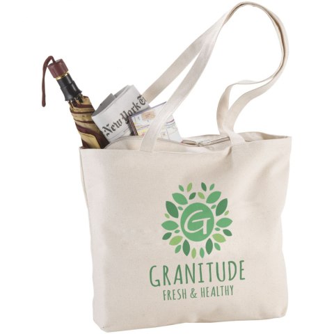 Zapinana na suwak torba na zakupy Ningbo natural