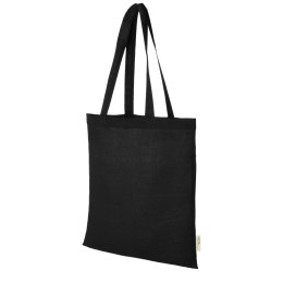 Orissa torba na zakupy z bawełny organicznej z certyfikatem GOTS o gramaturze 100 g/m² czarny