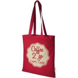 Orissa torba na zakupy z bawełny organicznej z certyfikatem GOTS o gramaturze 100 g/m² czerwony
