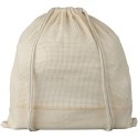 Plecak Maine z siatki bawełnianej ze sznurkiem ściągającym natural