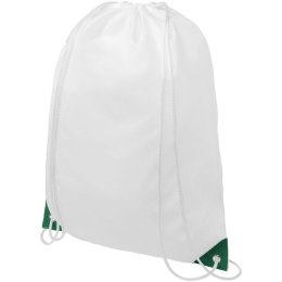 Plecak Oriole ściągany sznurkiem z kolorowymi rogami biały, zielony