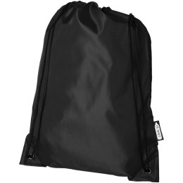 Plecak Oriole ze sznurkiem ściągającym z recyklowanego plastiku PET czarny