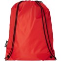 Plecak Oriole ze sznurkiem ściągającym z recyklowanego plastiku PET czerwony