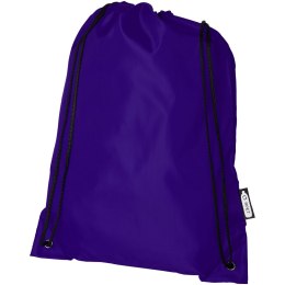 Plecak Oriole ze sznurkiem ściągającym z recyklowanego plastiku PET fioletowy