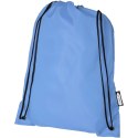 Plecak Oriole ze sznurkiem ściągającym z recyklowanego plastiku PET jasnoniebieski