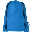 Plecak Oriole ze sznurkiem ściągającym z recyklowanego plastiku PET niebieski