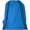 Plecak Oriole ze sznurkiem ściągającym z recyklowanego plastiku PET niebieski