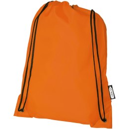 Plecak Oriole ze sznurkiem ściągającym z recyklowanego plastiku PET pomarańczowy