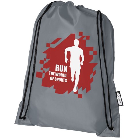 Plecak Oriole ze sznurkiem ściągającym z recyklowanego plastiku PET szary