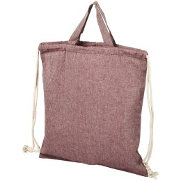 Plecak Pheebs z bawełnianym sznurkiem ściągającym z recyklingu o gramaturze 150 g/m² kasztanowy melanż