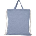 Plecak Pheebs z bawełnianym sznurkiem ściągającym z recyklingu o gramaturze 150 g/m² niebieski melanż