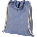 Plecak Pheebs z bawełnianym sznurkiem ściągającym z recyklingu o gramaturze 150 g/m² niebieski melanż
