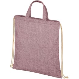 Plecak Pheebs z bawełnianym sznurkiem ściągającym z recyklingu o gramaturze 210 g/m² kasztanowy melanż