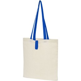Składana torba na zakupy Nevada wykonana z bawełny o gramaturze 100 g/m² natural, błękit królewski