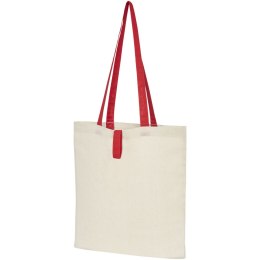 Składana torba na zakupy Nevada wykonana z bawełny o gramaturze 100 g/m² natural, czerwony