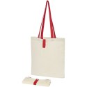 Składana torba na zakupy Nevada wykonana z bawełny o gramaturze 100 g/m² natural, czerwony